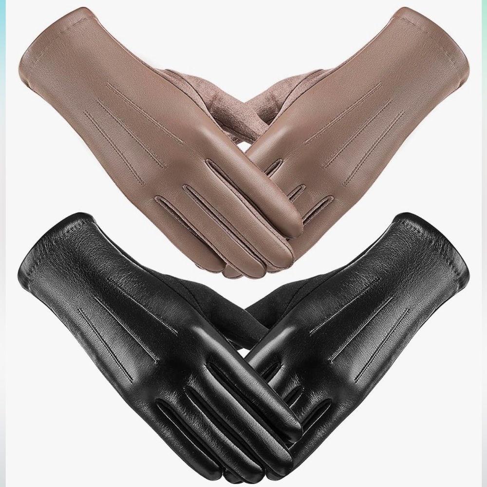 Women Winter Leather Gloves